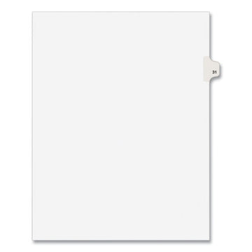 Avery® Preprinted Legal Exhibit Side Tab Index Dividers, Avery Style, 10-tab, 31, 11 X 8.5, White, 25-pack, (1031) freeshipping - TVN Wholesale